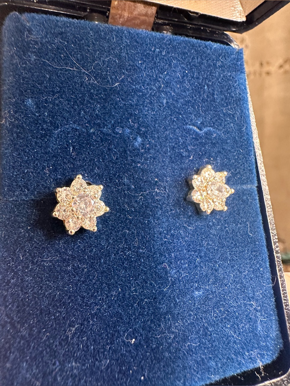 Floral cubic zirconia Earrings Elegant Sparkle. Keep the real ones in the vault